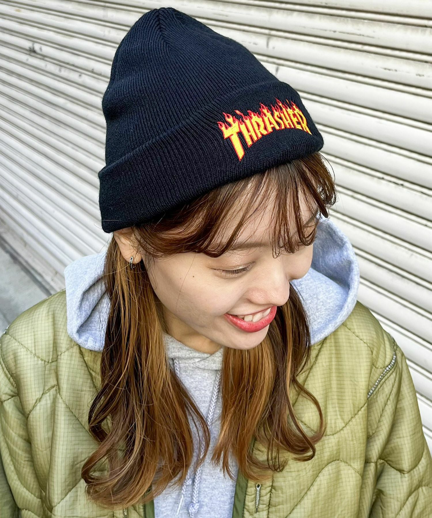 ≪THRASHER/スラッシャー≫ファイヤーロゴニット帽 | SPINNS WEB STORE